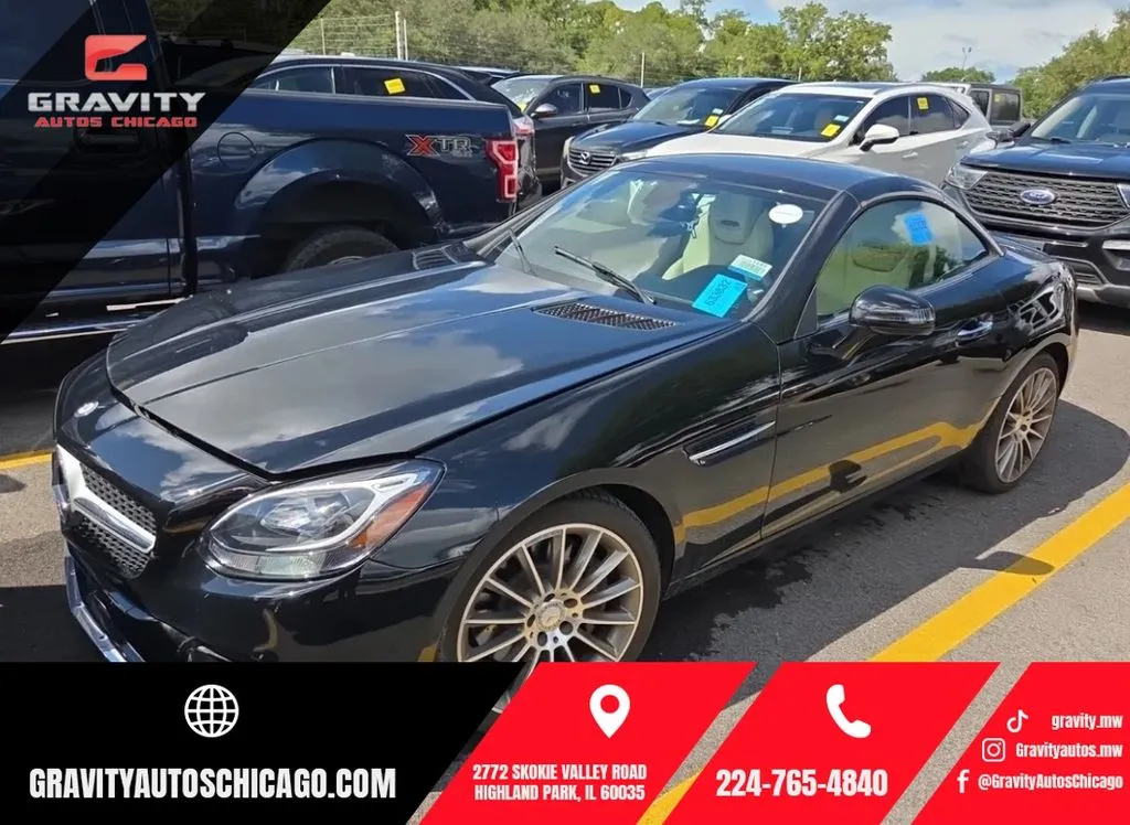 Black 2017 Mercedes-Benz SLC 300 for sale in Highland Park, IL