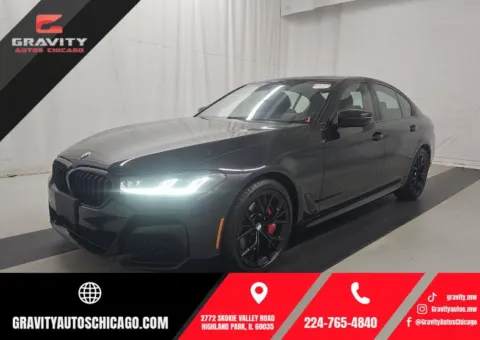 Black 2023 BMW 5 Series 540i xDrive for sale in Highland Park, IL