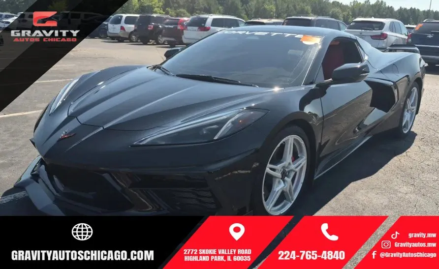 Black 2024 Chevrolet Corvette Stingray for sale in Highland Park, IL