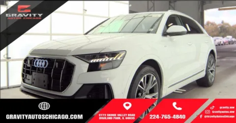 White 2023 Audi Q8 55 Prestige for sale in Highland Park, IL