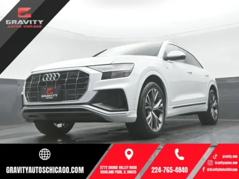 White 2023 Audi Q8 55 Prestige for sale in Highland Park, IL