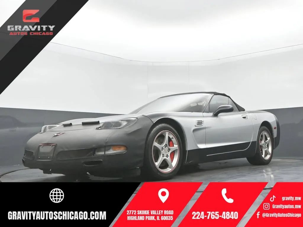 Silver 2002 Chevrolet Corvette for sale in Highland Park, IL