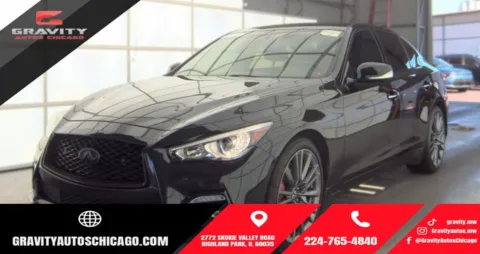 Black 2023 INFINITI Q50 Red Sport 400 for sale in Highland Park, IL
