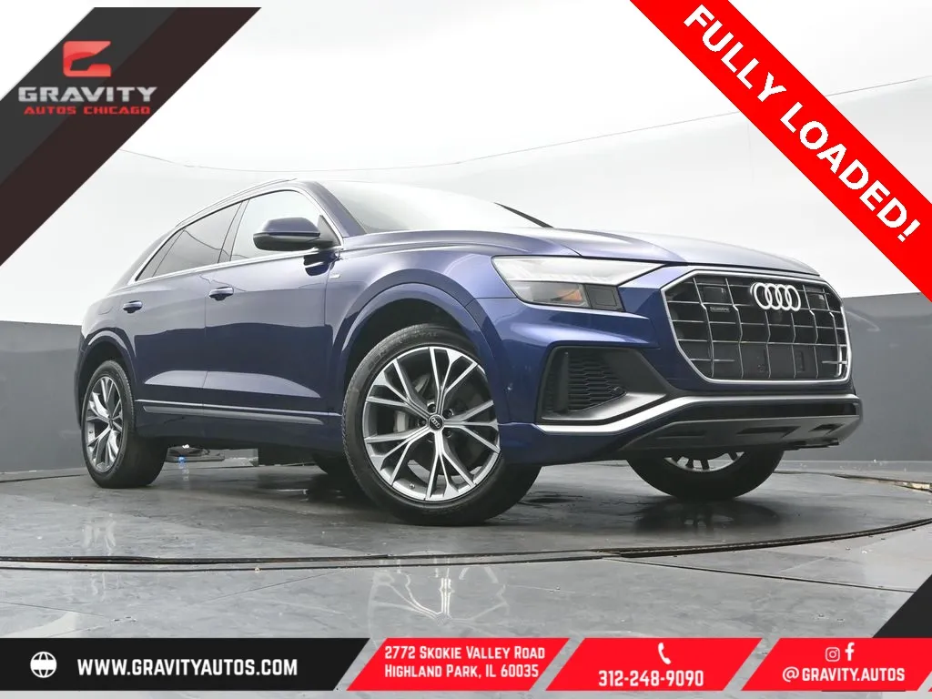 Blue 2023 Audi Q8 55 Premium Plus for sale in Highland Park, IL