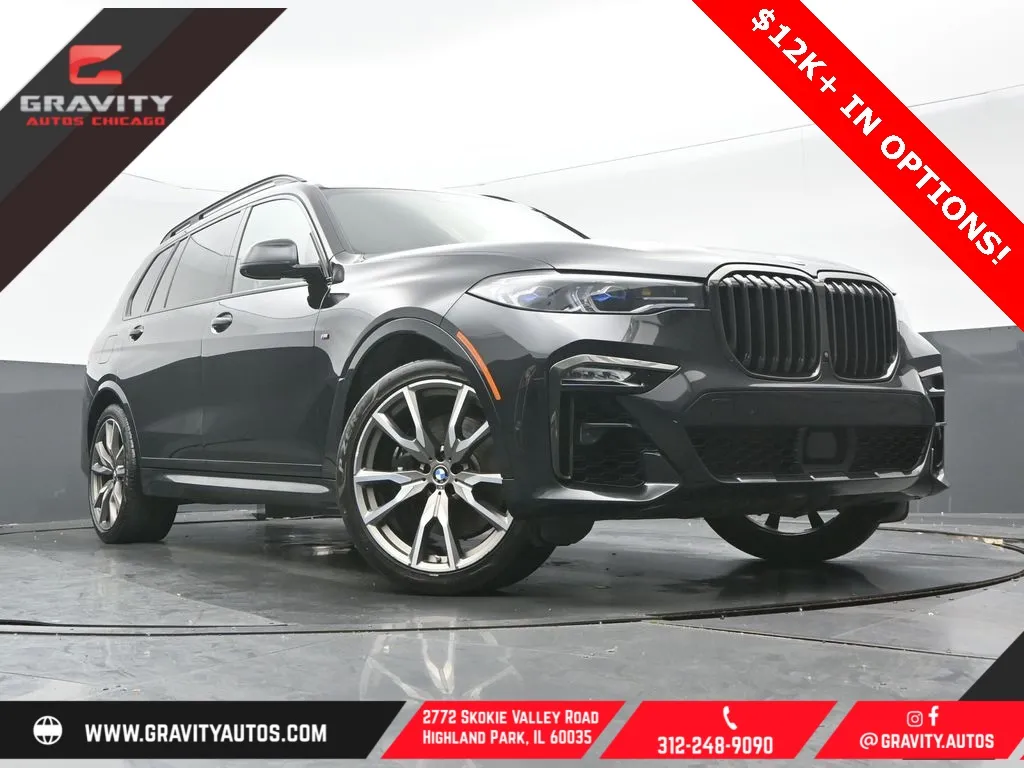 Black 2021 BMW X7 M50i for sale in Highland Park, IL