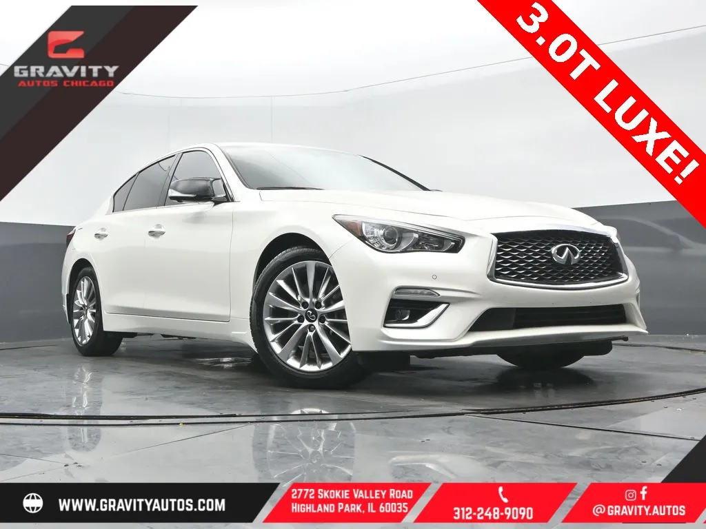 White 2021 INFINITI Q50 3.0t LUXE for sale in Highland Park, IL