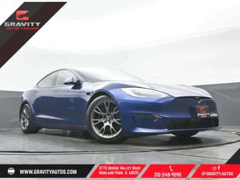Blue 2021 Tesla Model S Plaid for sale in Highland Park, IL