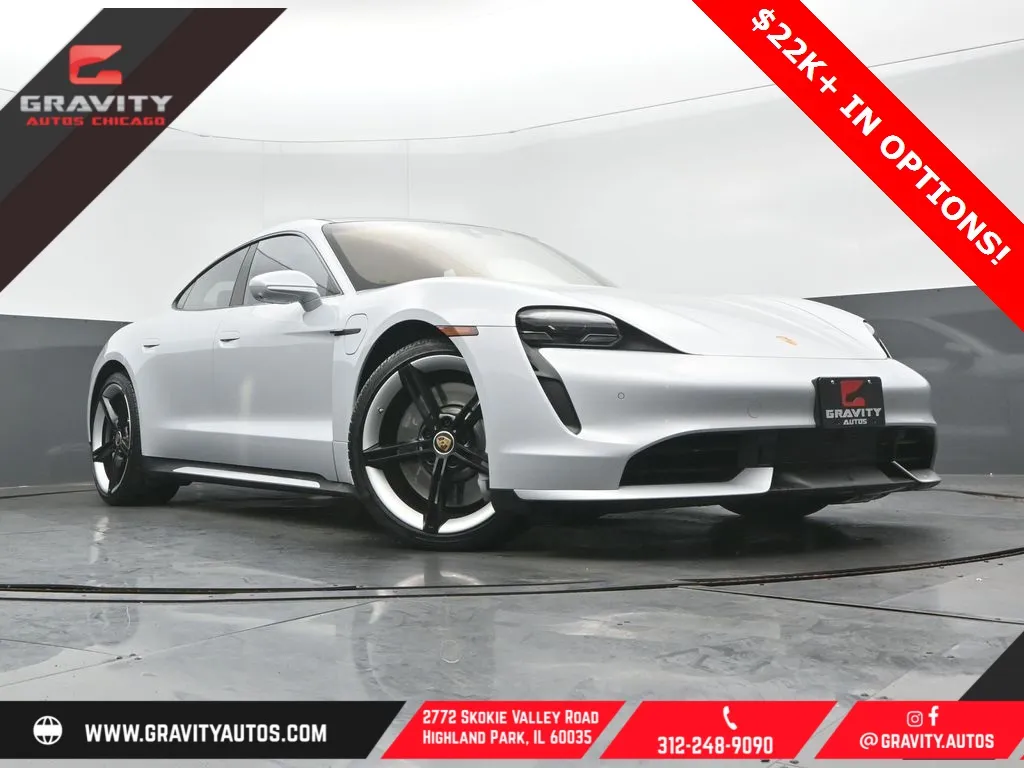 White 2022 Porsche Taycan Turbo for sale in Highland Park, IL
