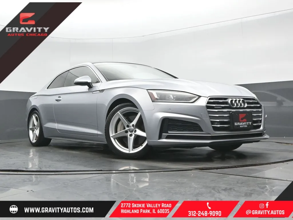 Silver 2018 Audi A5 2.0T Premium Plus for sale in Highland Park, IL