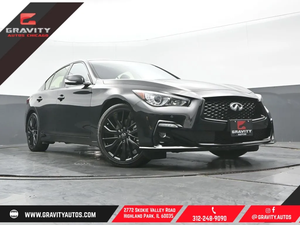 Black 2024 INFINITI Q50 SENSORY for sale in Highland Park, IL