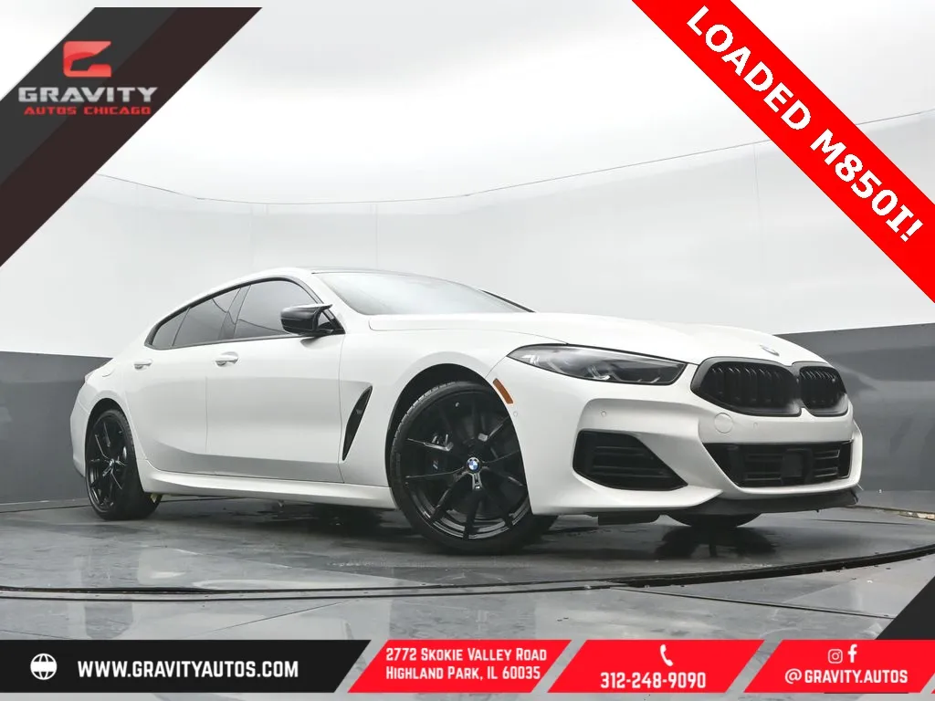 White 2023 BMW 8 Series M850i xDrive Gran Coupe for sale in Highland Park, IL