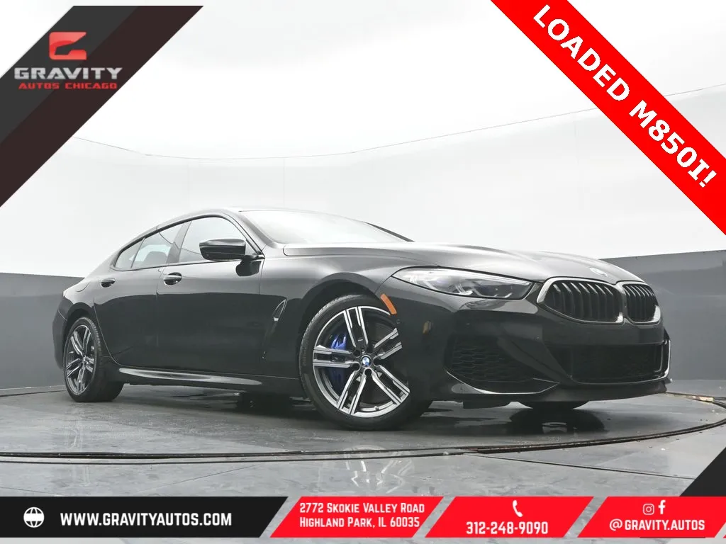 Black 2022 BMW 8 Series M850i xDrive Gran Coupe for sale in Highland Park, IL