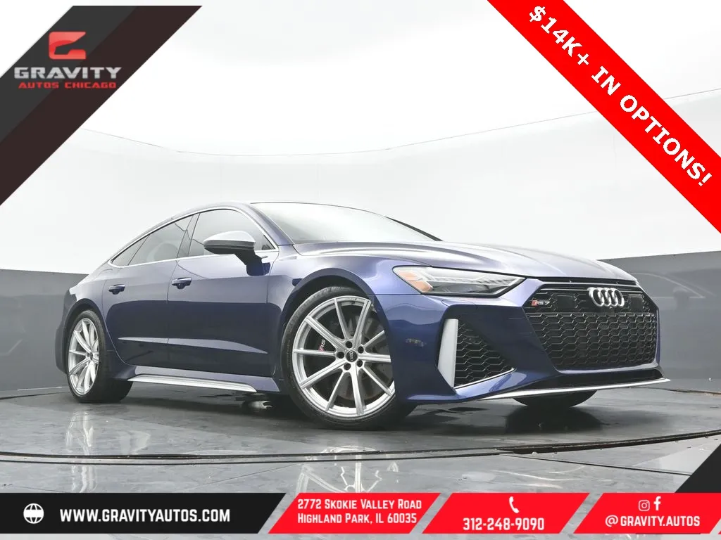 Blue 2021 Audi RS 7 4.0T for sale in Highland Park, IL