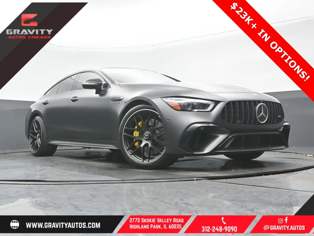 Gray 2023 Mercedes-Benz AMG GT 63 S for sale in Highland Park, IL