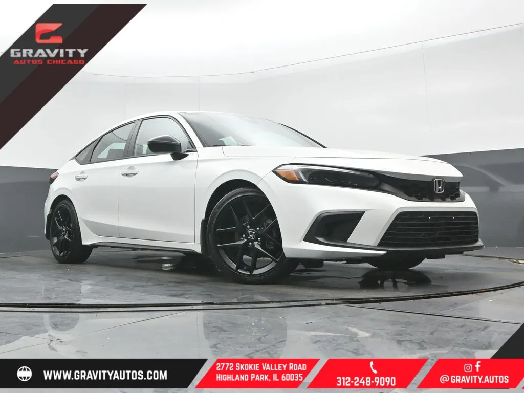 White 2023 Honda Civic Sport for sale in Highland Park, IL