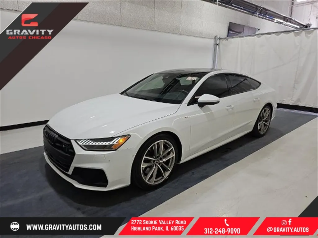 White 2021 Audi A7 e Premium Plus for sale in Highland Park, IL