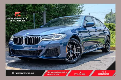 Blue 2023 BMW 5 Series 530e iPerformance for sale in Atlanta, GA