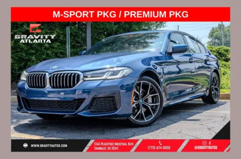Blue 2023 BMW 5 Series 530e iPerformance for sale in Atlanta, GA
