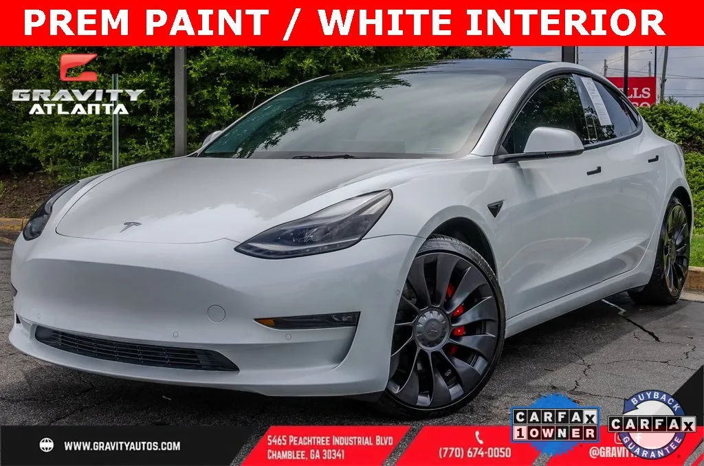 White 2022 Tesla Model 3 Performance for sale in Atlanta, GA