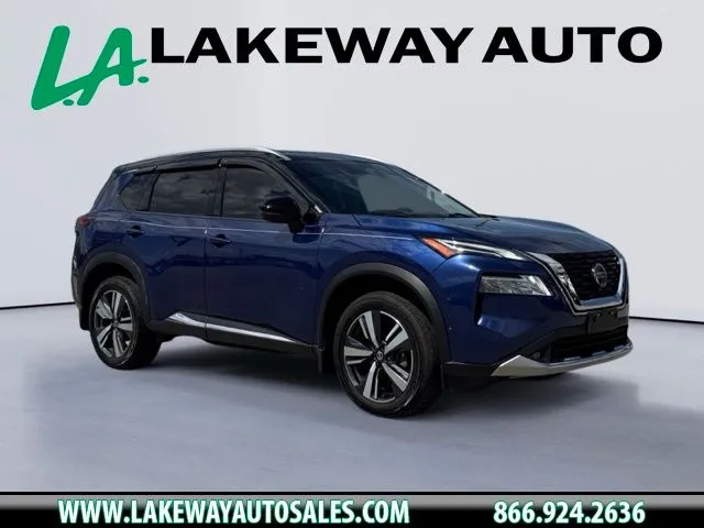 Blue 2021 Nissan Rogue Platinum for sale in Morristown, TN