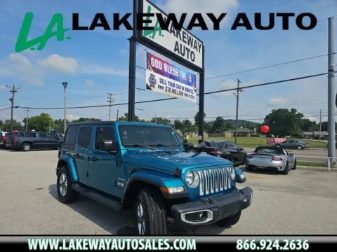 Blue 2020 Jeep Wrangler Unlimited Sahara for sale in Morristown, TN