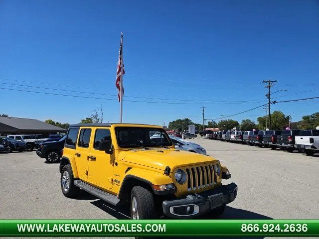 Yellow 2021 Jeep Wrangler Unlimited Sahara for sale in Morristown, TN