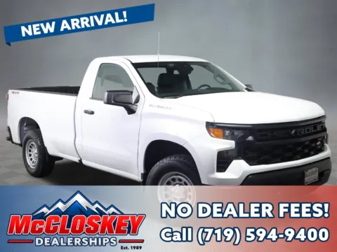 White 2023 Chevrolet Silverado 1500 WT for sale in Colorado Springs, CO