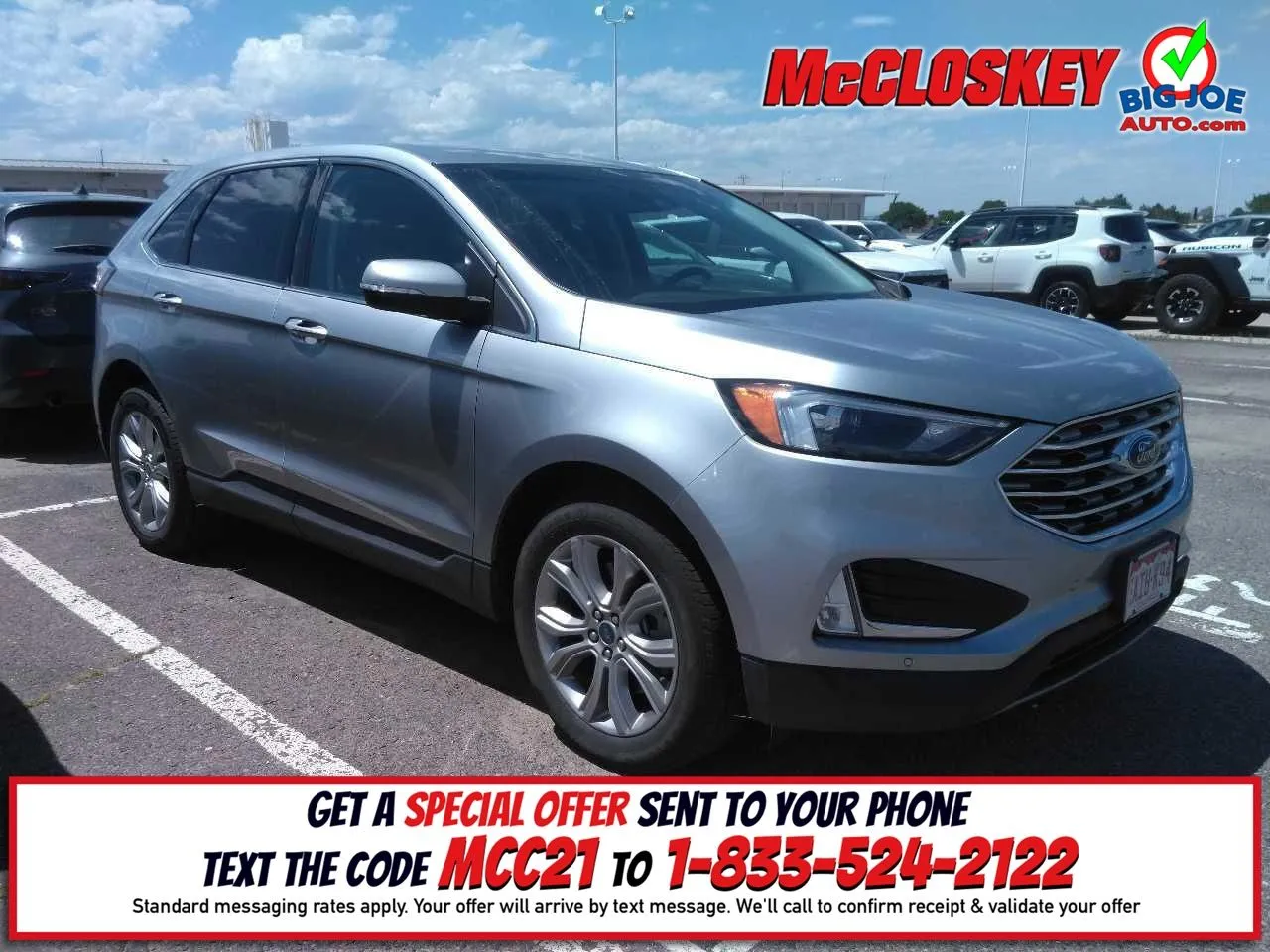 Silver 2022 Ford Edge Titanium for sale in Colorado Springs, CO