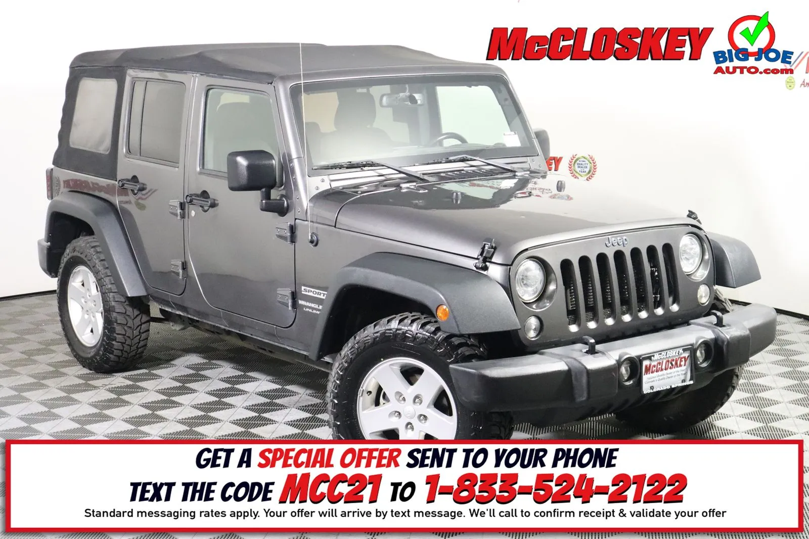 Gray 2018 Jeep Wrangler JK Unlimited Sport for sale in Colorado Springs, CO
