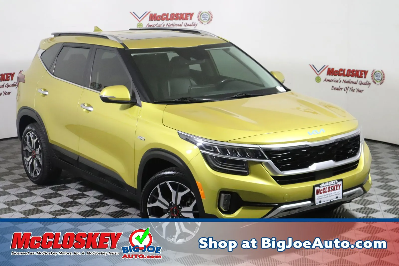 Yellow 2022 Kia Seltos SX for sale in Colorado Springs, CO