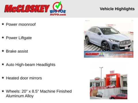Photos of 2024 INFINITI QX55 LUXE for sale in Colorado Springs, CO at McCloskey Imports & 4x4s (Licensed as McCloskey Isuzu)