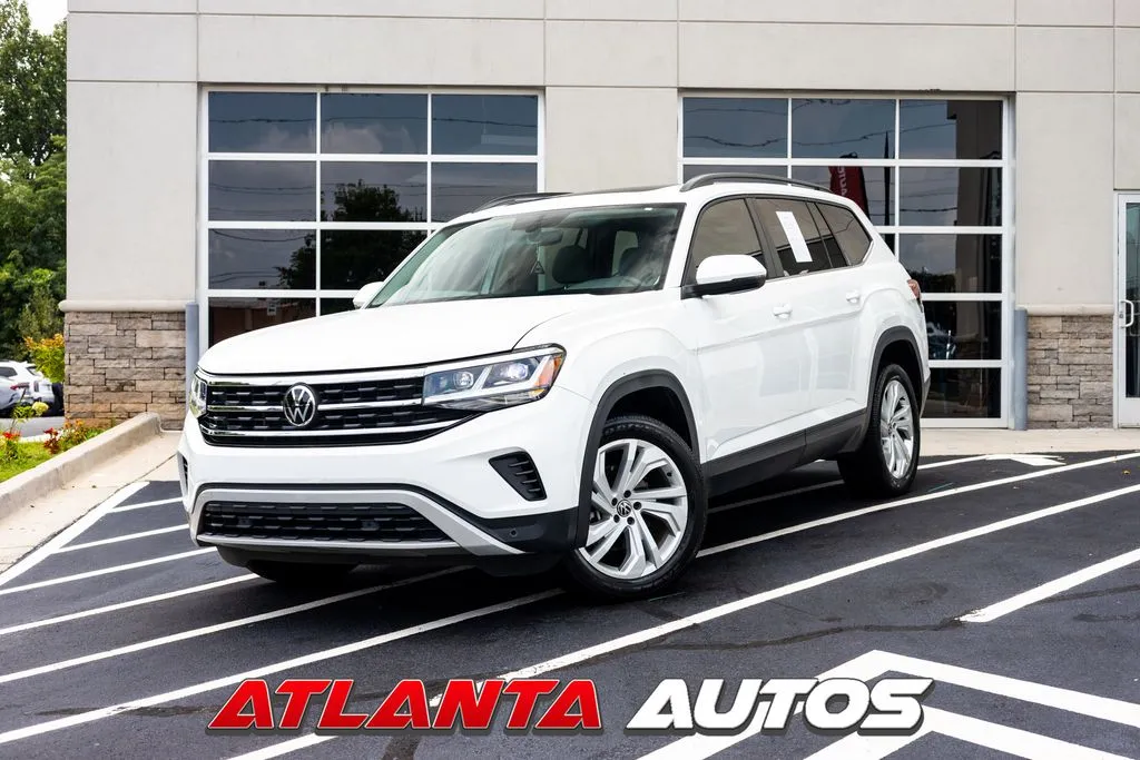 White 2021 Volkswagen Atlas 3.6L V6 SE w/Technology for sale in Marietta, GA