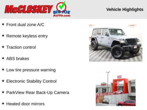 Photos of 2024 Jeep Wrangler Willys 4xe LIFTED! for sale in Colorado Springs, CO at McCloskey Truck Town (Licensed as McCloskey Motors Inc.)