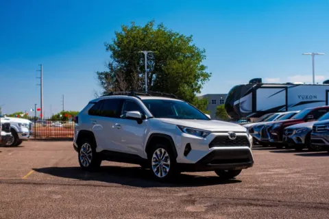 White 2021 Toyota RAV4 XLE Premium for sale in Albuquerque, NM
