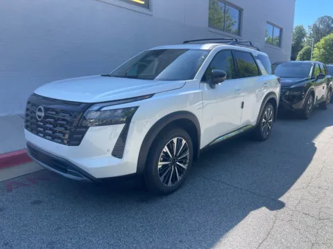 White 2026 Nissan Pathfinder Platinum w/ Lifetime Powertrain Warranty for sale in Newnan, GA