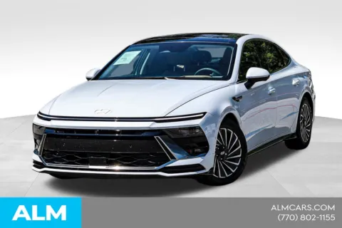 White 2025 Hyundai Sonata Hybrid Limited for sale in Newnan, GA