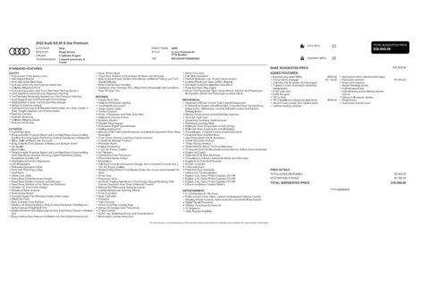 Another view of 2022 Audi Q5 45 S line Premium for sale in Gurnee, IL at CarWise Gurnee