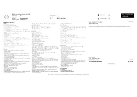 Another view of 2020 Nissan Pathfinder SL for sale in Gurnee, IL at CarWise Gurnee