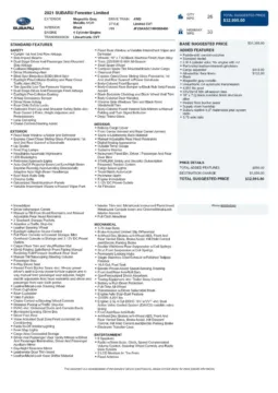 Another view of 2021 Subaru Forester Limited for sale in Gurnee, IL at CarWise Gurnee