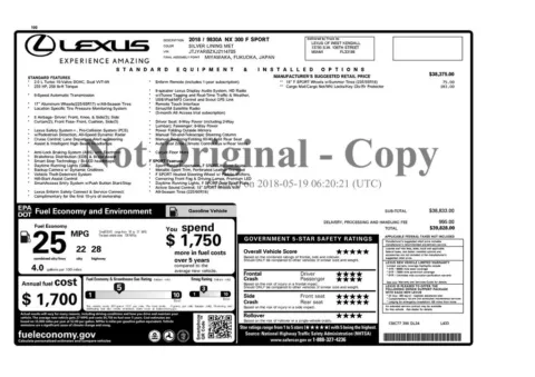 Another view of 2018 Lexus NX 300 F Sport for sale in Gurnee, IL at CarWise Gurnee