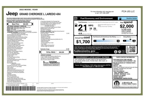 Another view of 2022 Jeep Grand Cherokee L Laredo for sale in Gurnee, IL at CarWise Gurnee