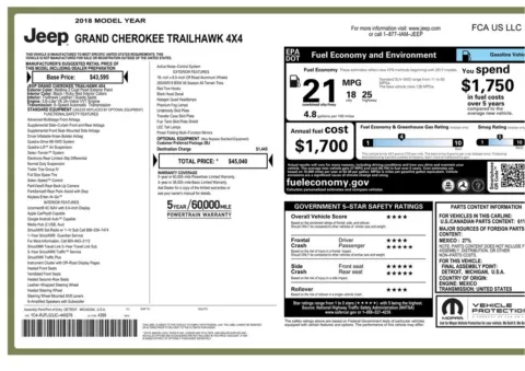 Another view of 2018 Jeep Grand Cherokee Trailhawk for sale in Gurnee, IL at CarWise Gurnee