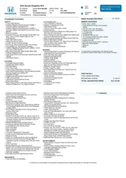 Another view of 2023 Honda Ridgeline RTL for sale in Gurnee, IL at CarWise Gurnee