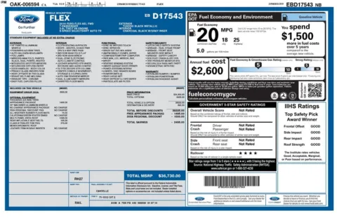Another view of 2014 Ford Flex SEL for sale in Gurnee, IL at CarWise Gurnee