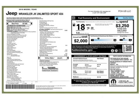 Another view of 2018 Jeep Wrangler JK Unlimited Sport for sale in Gurnee, IL at CarWise Gurnee