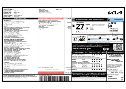 Another view of 2019 Kia Optima S for sale in Gurnee, IL at CarWise Gurnee