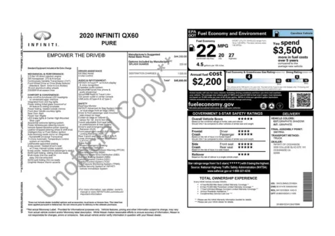 Another view of 2020 INFINITI QX60 PURE for sale in Gurnee, IL at CarWise Gurnee