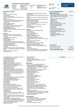 Another view of 2023 Subaru Outback Premium for sale in Gurnee, IL at CarWise Gurnee