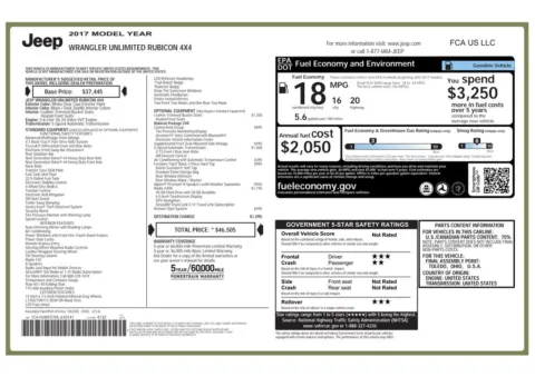 Another view of 2017 Jeep Wrangler Unlimited Rubicon for sale in Gurnee, IL at CarWise Gurnee