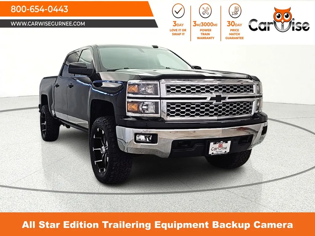 Black 2015 Chevrolet Silverado 1500 LT for sale in Gurnee, IL